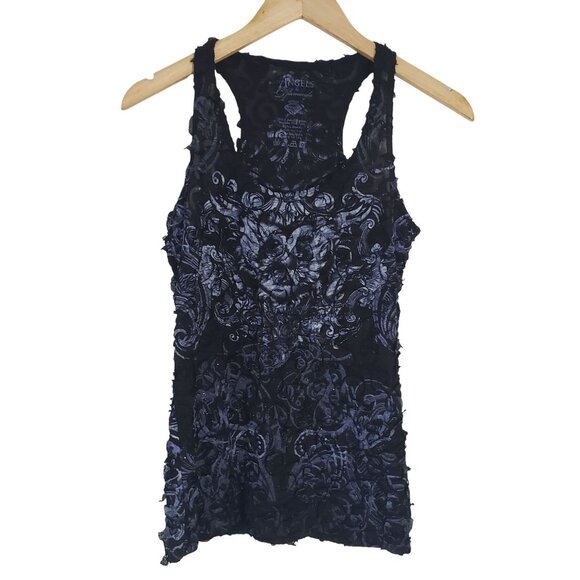 Angels & Diamonds Womens Textured Tank Top Size S Y2K Fairy Grunge Whimsigoth - Picture 1 of 6